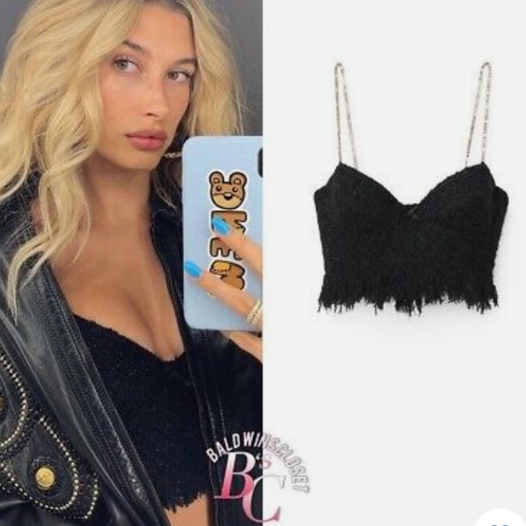 Alexander Wang *As Seen on celebrities* Tweed Bra w. chain straps yellow - Picture 16 of 16